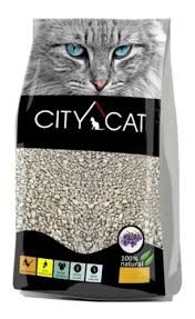 Arena para gatos City Cat de Mundotito, aroma a lavanda, en envase de 20 kg, con textura de gránulos finos y aroma relajante