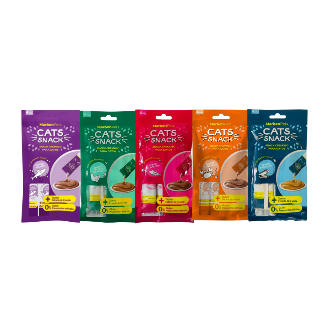 Snack Cremoso Cat's Snack, 4x15 gr