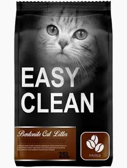 Arena para gatos Mundotito Easy Clean 20 kg aroma café, con gránulos absorbentes y amigables para gatos y limpieza.