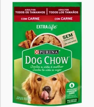 Dog Chow Sachet Adulto Carne 100g.