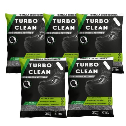 Arena para Gatos Turbo Clean 20 kg - Aroma Manzana