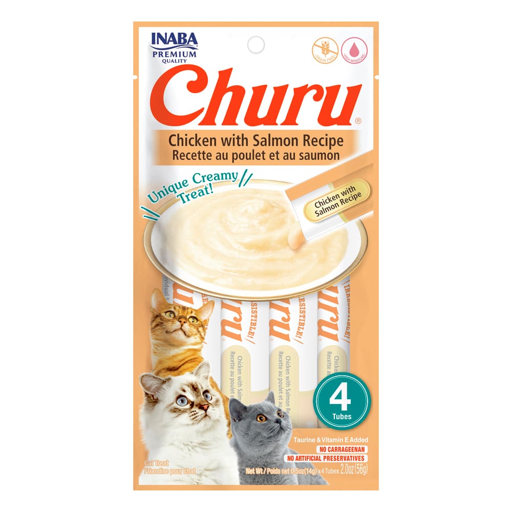Churu Snack Cremoso para Gatos - Pollo con Salmón Churu Pollo/Cangrejo - Imagen 1