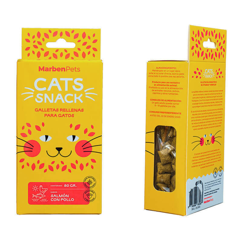 Galletas Rellenas Cat_s Snack - Salmón con Pollo Galletas Rellenas Cat's Snack - Salmón con Pollo - Imagen 1