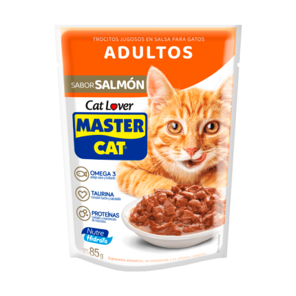 Master Cat Trocitos Jugosos para Gatos 85g - Salmón