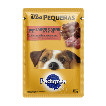 Sachet Pedigree Razas Pequeñas 100g - Sabor Carne