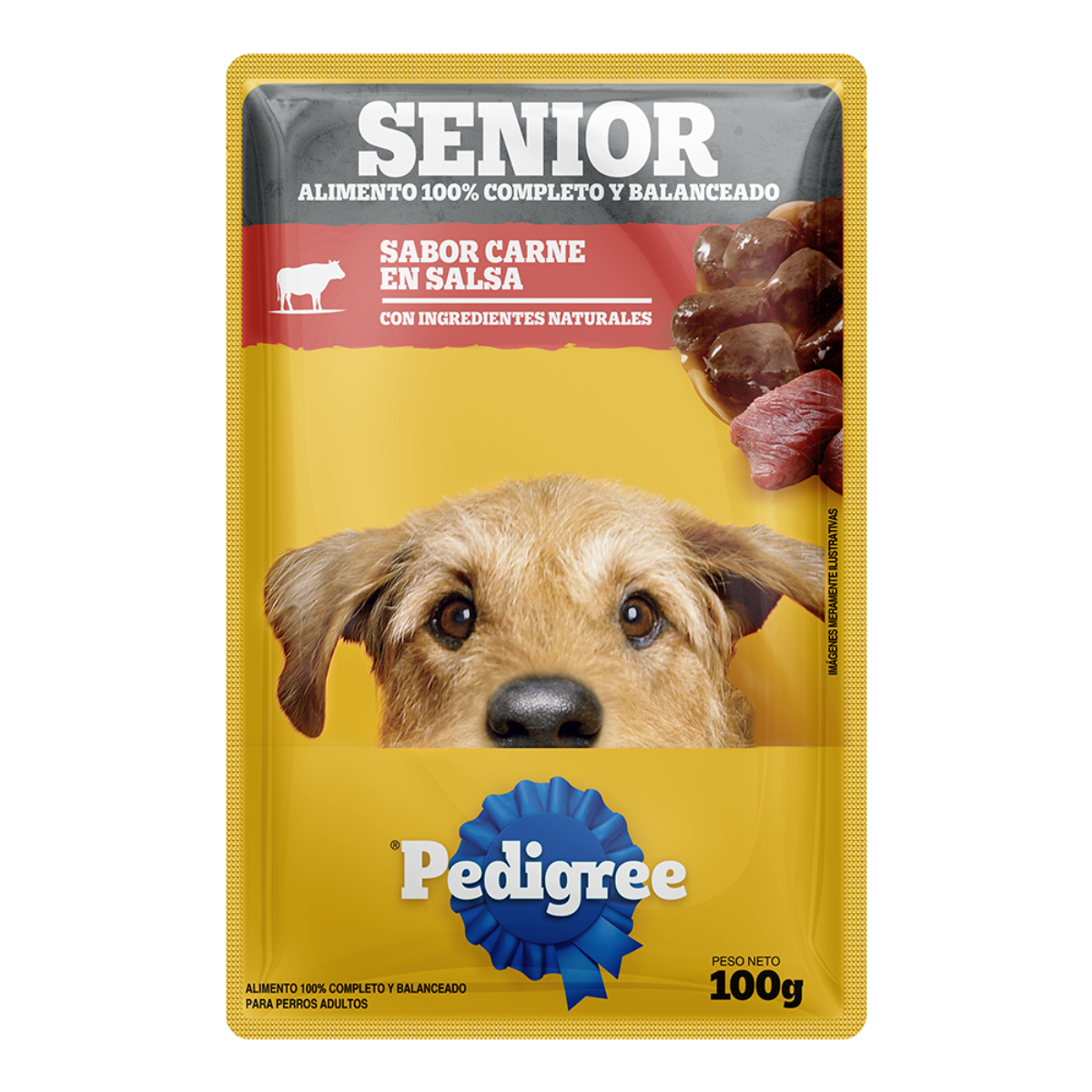 Sachet Pedigree Senior 100g - Sabor Carne Sachet Pedigree Senior 100g - Sabor Carne - Imagen 1