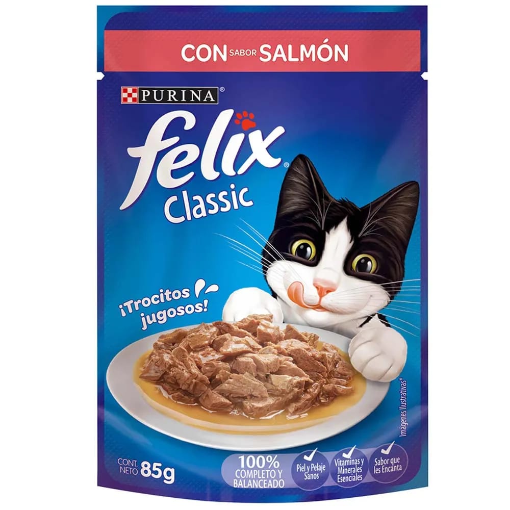 Sachet para Gatos Felix 85g - Sabor Salmón Felix Sachet Pavo - Imagen 1