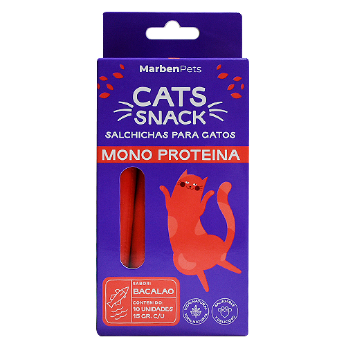 Salchicha para Gatos Monoproteica 15g - Bacalao Salchicha para Gatos Monoproteica 15g - Bacalao - Imagen 1