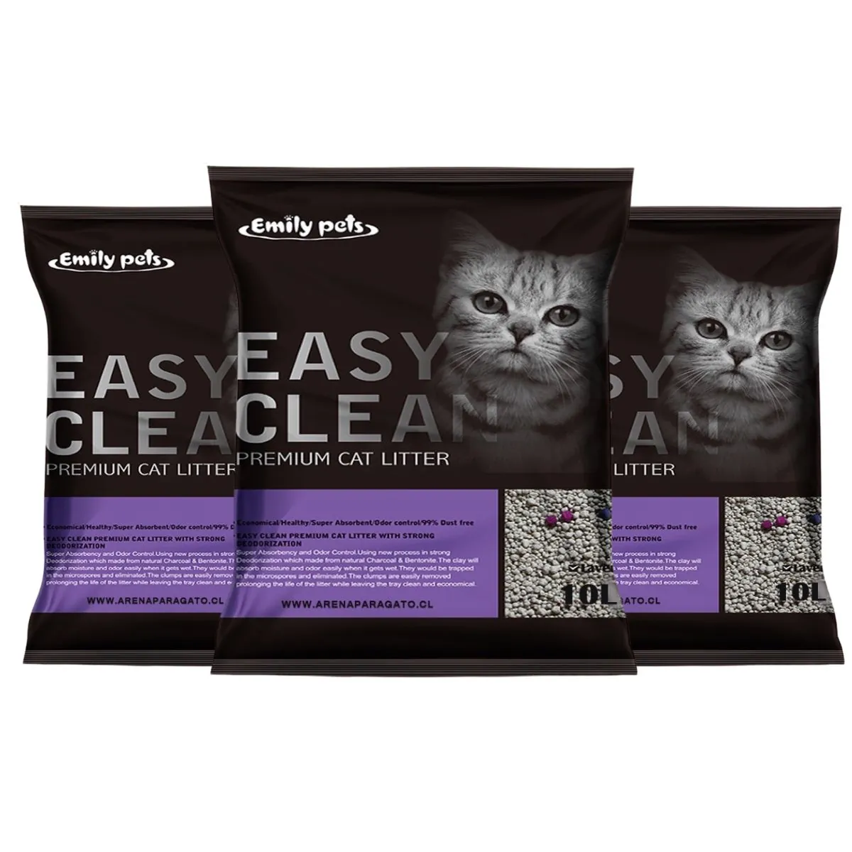 20 Pack Ahorro Arena Easy Clean 24 kg (3x8 kg) - Lavanda - Imagen 1