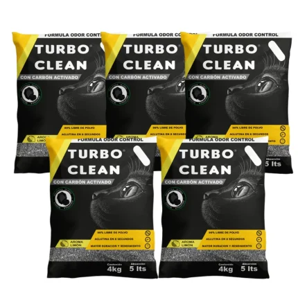 Arena para Gatos Turbo Clean 20 kg - Aroma Limón