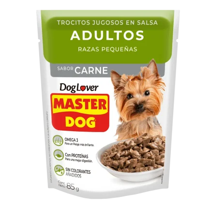 Master Dog Trocitos Jugosos para Perros 100g - Adulto Razas Medianas y Grandes