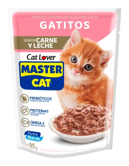 Master Cat Trocitos Jugosos para Gatos 85g - Gatitos