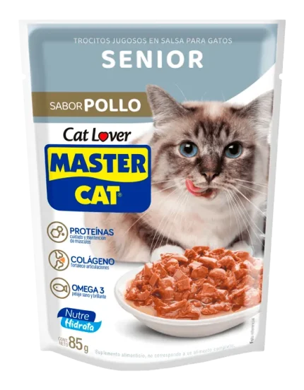 Master Cat Trocitos Jugosos para Gatos 85g - Senior