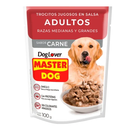 Master Dog Trocitos Jugosos para Perros 100g - Senior