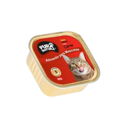Lata Pura Natura para Gatos 300g - Sabor Carne