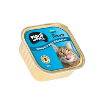 Lata Pura Natura para Gatos 300g - Sabor Pescado