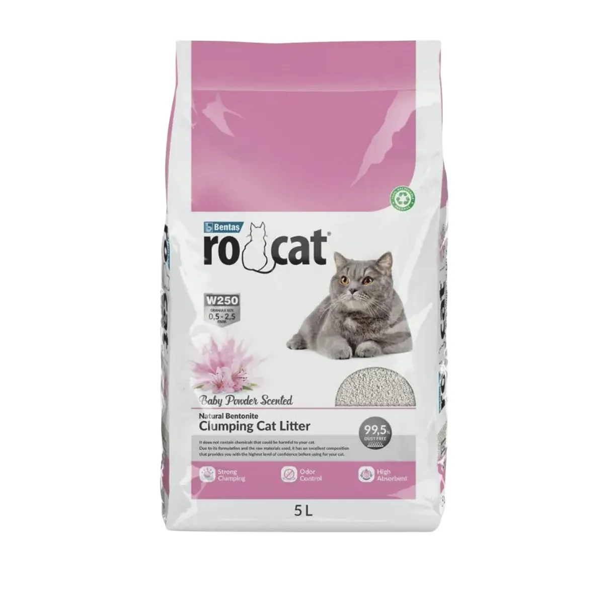 395 Arena para Gatos Rocat 4,25 kg - Aroma Lavanda - Imagen 1