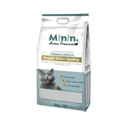 Arena para Gatos Minino Super Odor 8 kg - Aroma Lavanda