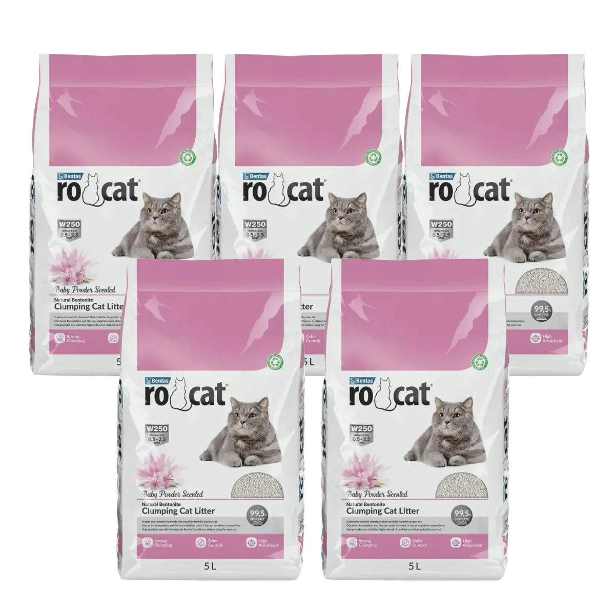 399 Arena para Gatos Rocat 21,25 kg - Aroma Talco Bebé - Imagen 1