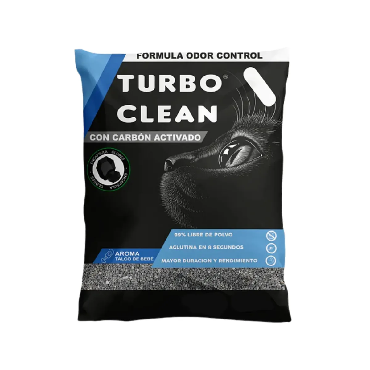 406 Arena para Gatos Turbo Clean 4 kg - Aroma Talco - Imagen 1