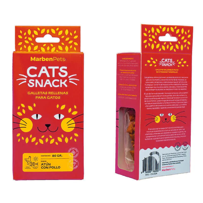 Cats Snack Galletas Rellenas con Atún y Pollo 80GR