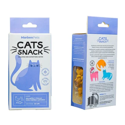 Galletas para Gatos Cat's Snack - Salmón, Pollo y Hierba Gatera