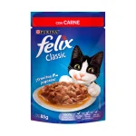 Sachet para Gatos Felix 85g - Sabor Carne