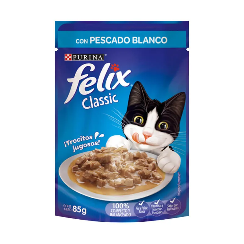 SACHET FELIX CLASSIC CON SALMON PURINA 85 G